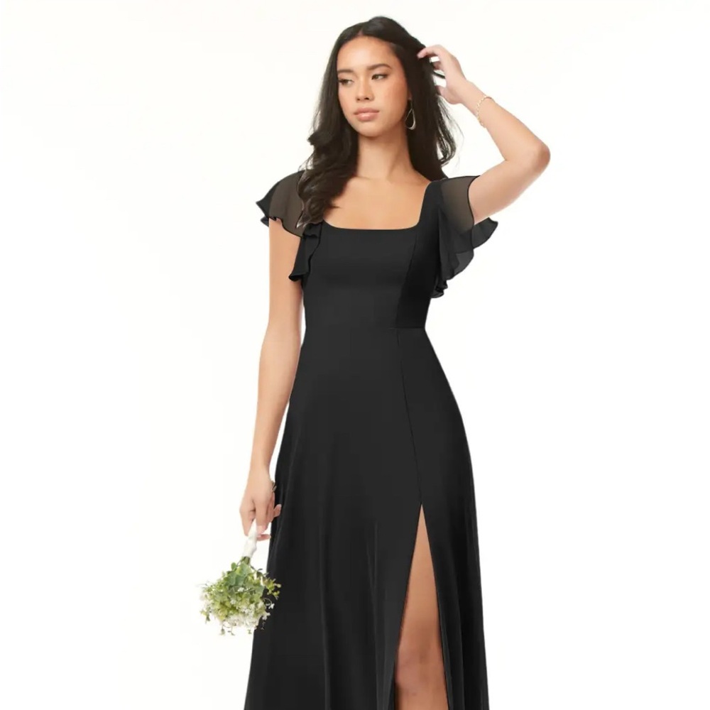 Azazie Bondi Black Bridesmaid Dress